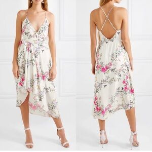EQUIPMENT Prom Cocktail High Low White Floral Dress Size 4
